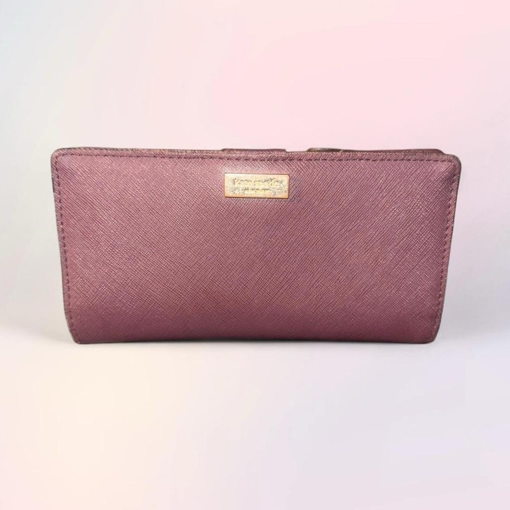 Kate Spade Laurel Way Button Snap Wallet in Mulled Wine